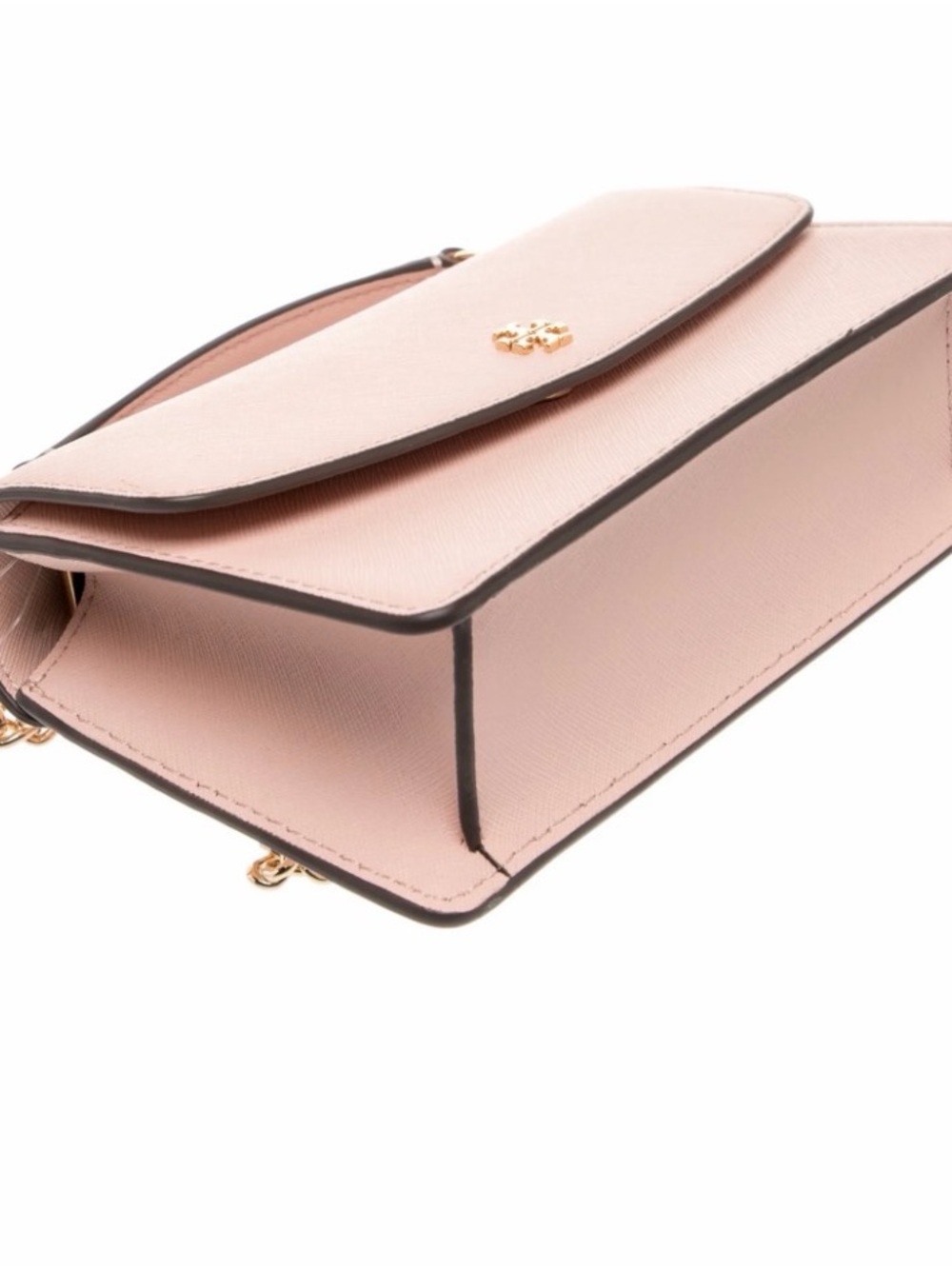 Tory Burch Powder Pink Leather Top-Handle Crossbody with Gold Hardware - Picture 4 of 14
